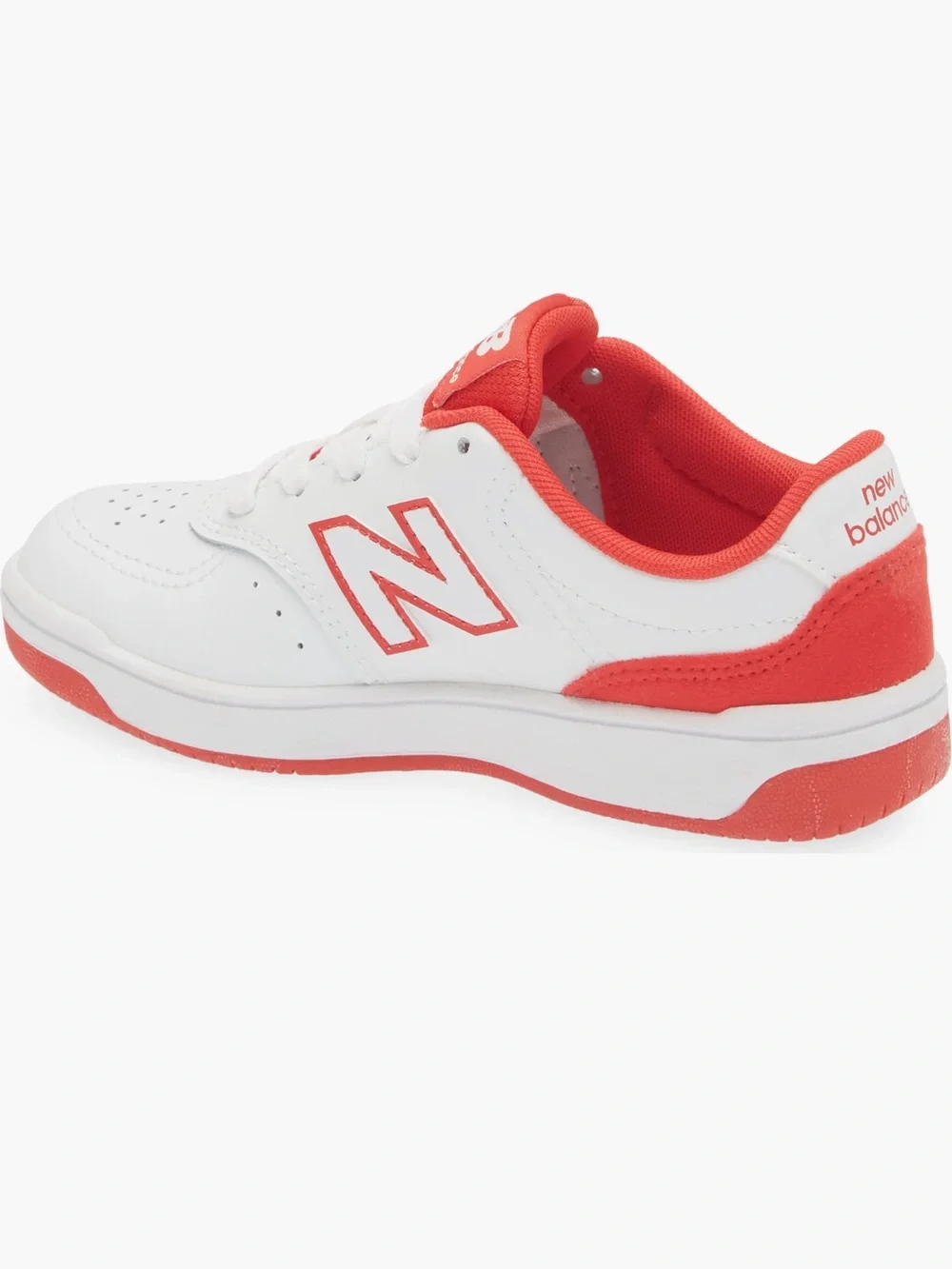 New Balance Kids' White & Red Athletic Sneakers - Size 3